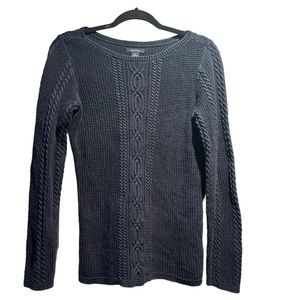 Nautical Sweater: Navy 100% Cotton. Small
